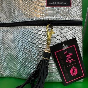 Makeup Junkies Bag - Large New with Tags Silver